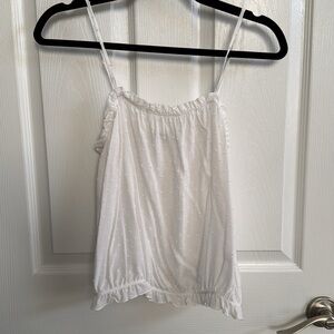 ❤️Express White Relaxed Ruffled Camisole